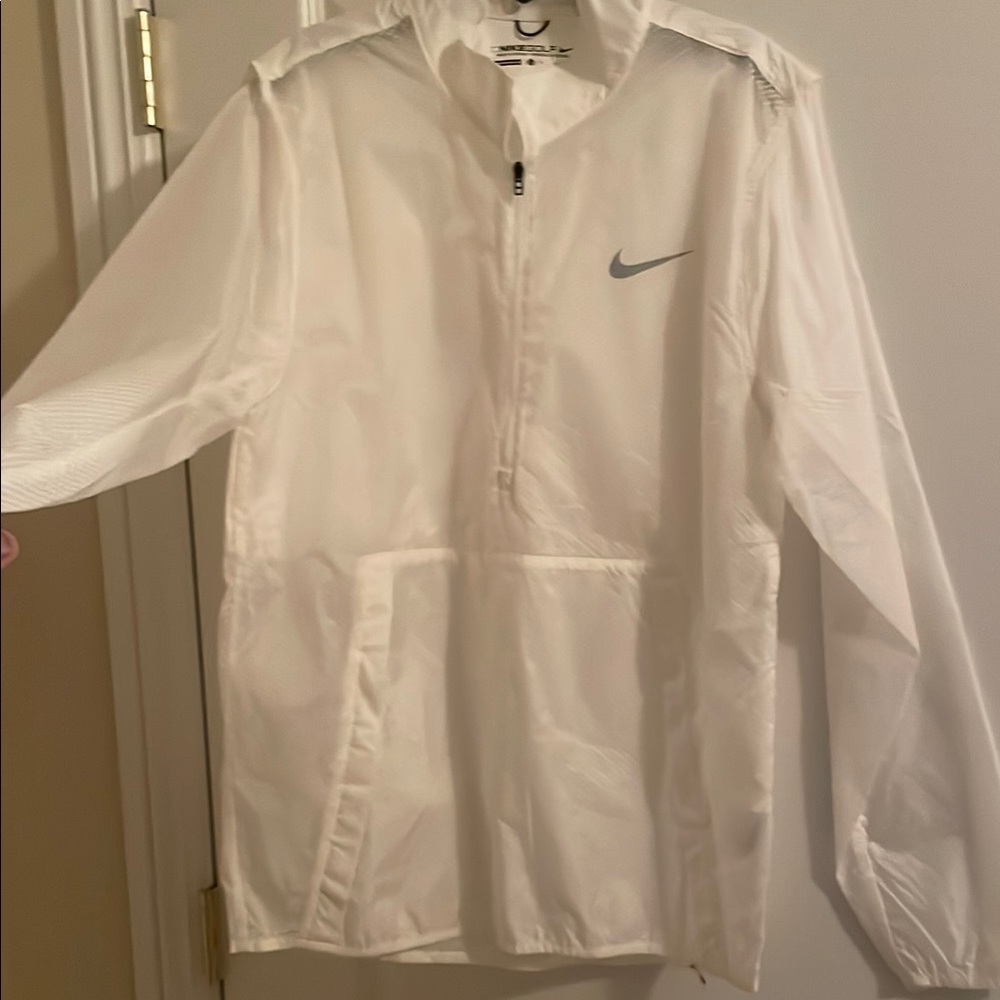 Nike White Jacket with Gray Logo